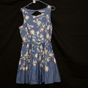 Lauren Conrad spring floral fit and flare dress